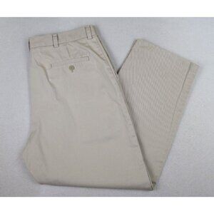KENNETH COLE REACTION - MEN'S FLAT FRONT KHAKI CHINO PANTS - SIZE 36 X 30 FLAW